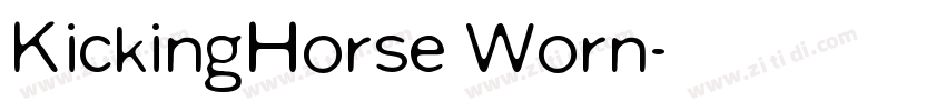 KickingHorse Worn字体转换